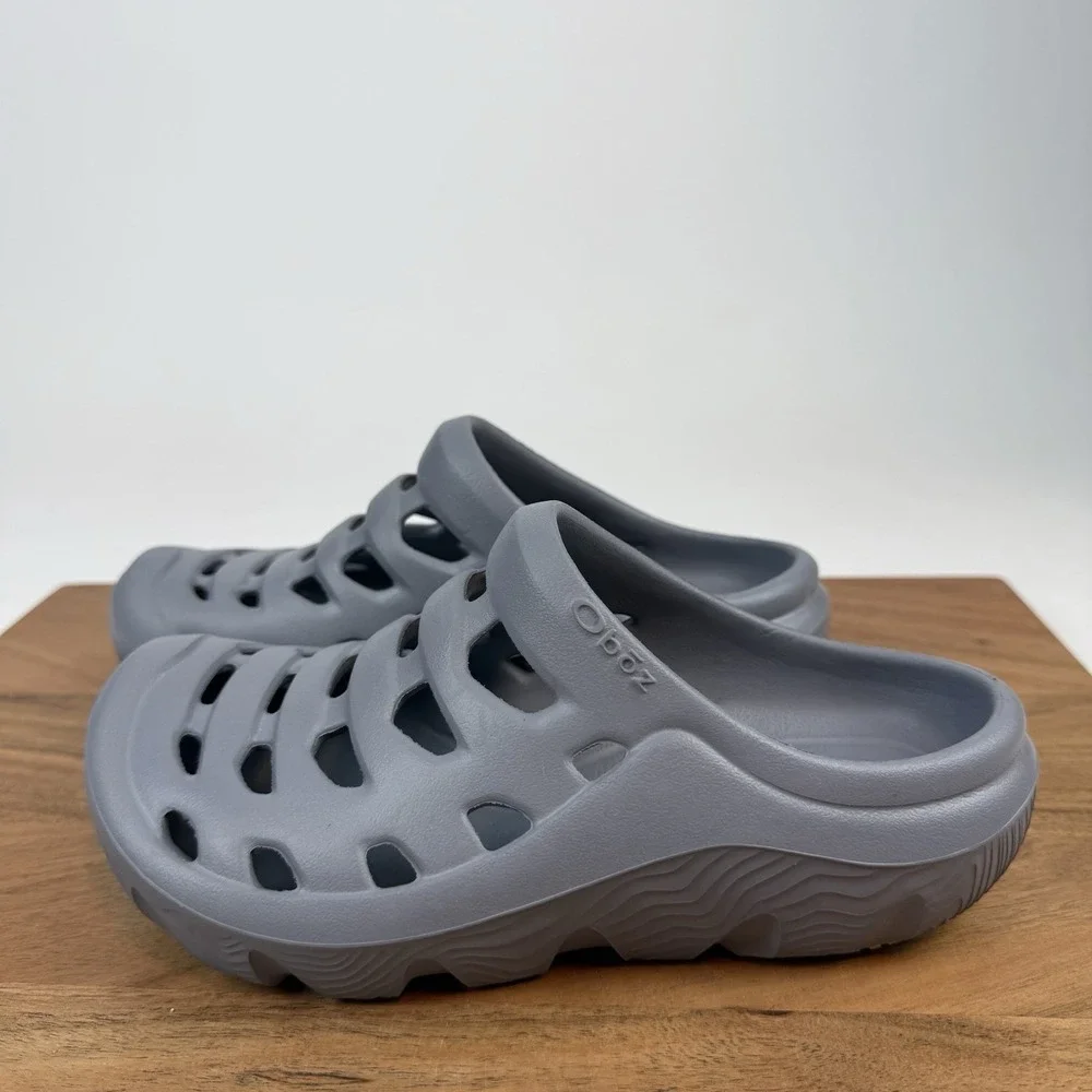 New‎ Big Kids Oboz Unisex Whakata Coast Gray Slip On Clogs Mules Shoes Size 3 Y
